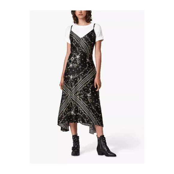 💕ALLSAINTS💕 Grace Odisha Dress ~ Odisha Black - Picture 9 of 10